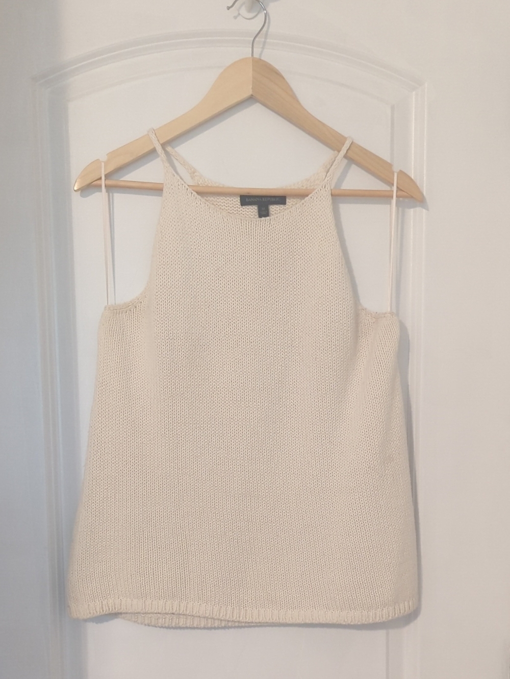 Banana Republic Cream Cable-Knit High Neck Sweater
